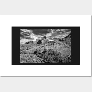 Grayscale Landscape Print Posters and Art